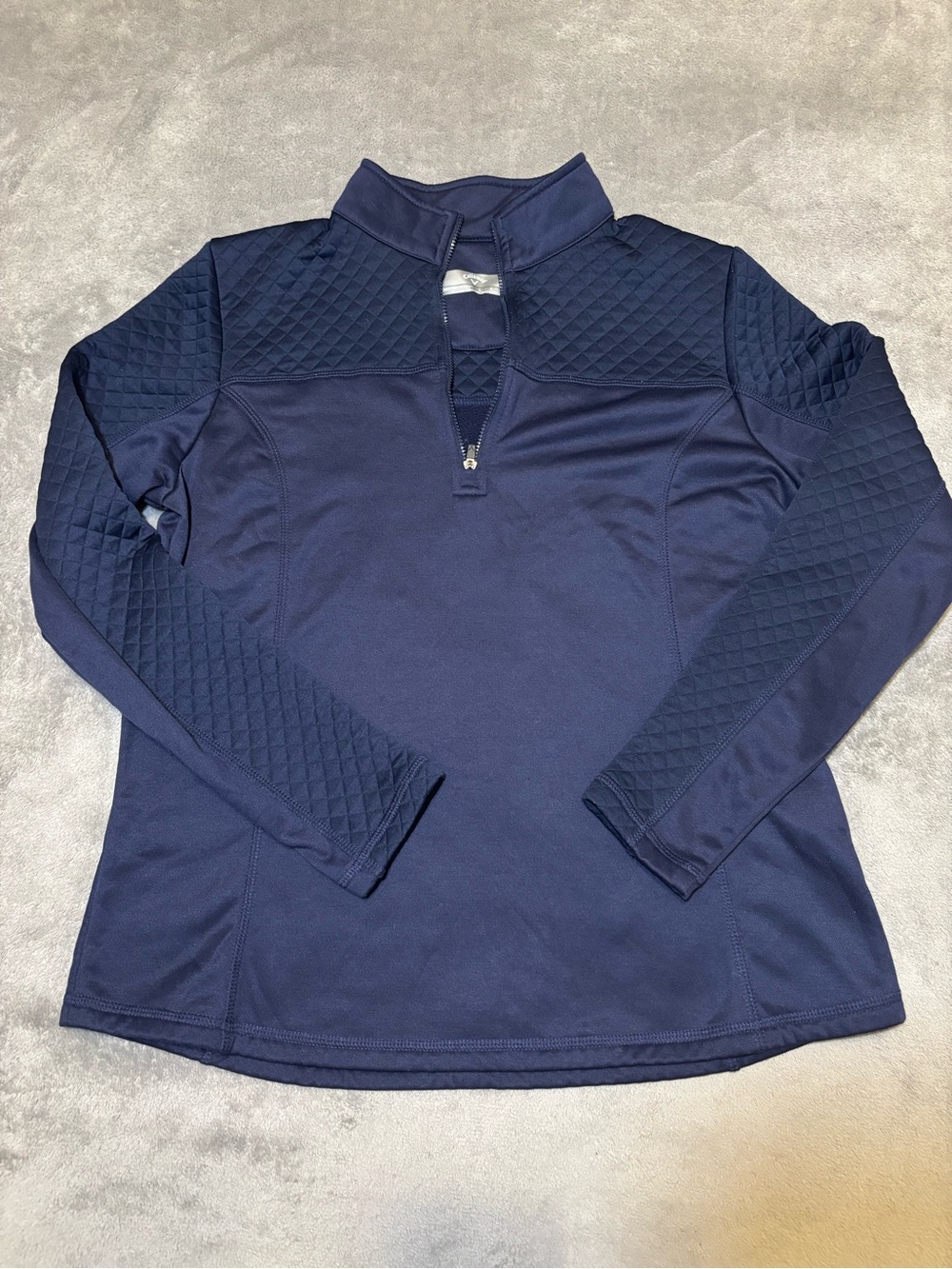 Callaway Weather Series Quilted 1/4 Zip Pullover Navy Women's L